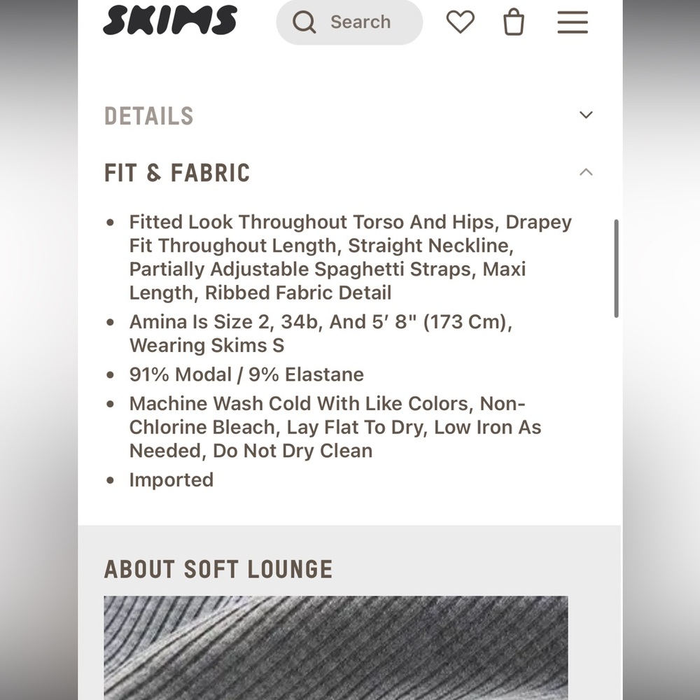 SKIMS LONG SLIP DRESS - Picture 4 of 11